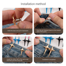 Load image into Gallery viewer, Star Waist Buckle Adjustable Buttons Detachable Pants Clips No Sewing Waist Tightener Metal Snap Button For Decoration
