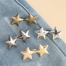 Load image into Gallery viewer, five-pointed Star Shaped Waist Buckle Adjustable Snap Button Retractable Jean Pant Pin No Sewing Waist Tightener Decorative Buttons
