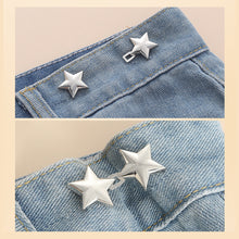Load image into Gallery viewer, five-pointed Star Shaped Waist Buckle Adjustable Snap Button Retractable Jean Pant Pin No Sewing Waist Tightener Decorative Buttons
