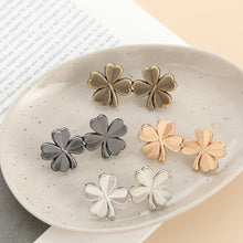 Load image into Gallery viewer, Four Leaf Clover Shaped Waist Buckle Adjustable Snap Button Retractable Jean Pant Pin No Sewing Waist Tightener Decorative Buttons
