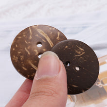 Load image into Gallery viewer, 50Pcs Natural Coconut Shell Button Round 2-Holes Handmade Buttons Clothing Decoration DIY Sewing Accessories
