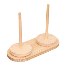 Load image into Gallery viewer, Wood Yarn Stand Yarn Spool Weaving Tools Rotating Bracket Stand Table Rotary Yarn Storage Wooden Winder
