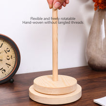 Load image into Gallery viewer, Wood Yarn Stand Yarn Spool Weaving Tools Rotating Bracket Stand Table Rotary Yarn Storage Wooden Winder

