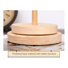 Load image into Gallery viewer, Wood Yarn Stand Yarn Spool Weaving Tools Rotating Bracket Stand Table Rotary Yarn Storage Wooden Winder
