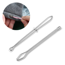 Load image into Gallery viewer, 2Pcs Metal Elastic Band Threading Garment Clips Sewing DIY Tools Elastic Band Tape Punch Cross Stitch Threader Wear Elastic Clamp
