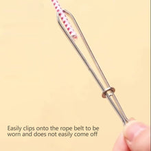 Load image into Gallery viewer, 2Pcs Metal Elastic Band Threading Garment Clips Sewing DIY Tools Elastic Band Tape Punch Cross Stitch Threader Wear Elastic Clamp
