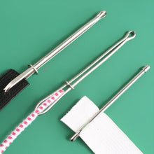 Load image into Gallery viewer, 2Pcs Metal Elastic Band Threading Garment Clips Sewing DIY Tools Elastic Band Tape Punch Cross Stitch Threader Wear Elastic Clamp
