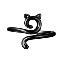Load image into Gallery viewer, 2Pcs Adjustable Knitting Crochet Loop Ring Cat Ears Ring Knitted Yarn Thread Ring Sewing Tools
