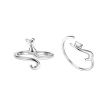 Load image into Gallery viewer, 2Pcs Adjustable Knitting Crochet Loop Ring Cat Ears Ring Knitted Yarn Thread Ring Sewing Tools
