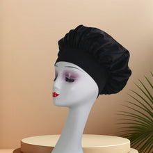 Load image into Gallery viewer, Wide-brimmed Satin Bonnet Nightcap Multipurpose Hair Bonnet Elastic Band Shower Cap For Hair Care
