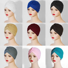 Load image into Gallery viewer, Stretchy Knot Twist Women Headscarf Bonnet multipurpose Shower Cap Yoga Cap For Hair Care
