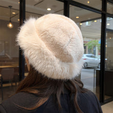 Load image into Gallery viewer, Fluffy Fur Bucket Hat Warm Winter Hat Thicken Fisherman Hat Panama Cap Chrismas Gifts
