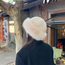 Load image into Gallery viewer, Fluffy Fur Bucket Hat Warm Winter Hat Thicken Fisherman Hat Panama Cap Chrismas Gifts
