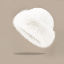 Load image into Gallery viewer, Fluffy Fur Bucket Hat Warm Winter Hat Thicken Fisherman Hat Panama Cap Chrismas Gifts
