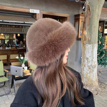 Load image into Gallery viewer, Fluffy Fur Bucket Hat Warm Winter Hat Thicken Fisherman Hat Panama Cap Chrismas Gifts

