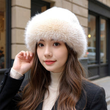 Load image into Gallery viewer, Fluffy Fur Bucket Hat Warm Winter Hat Thicken Fisherman Hat Panama Cap Chrismas Gifts
