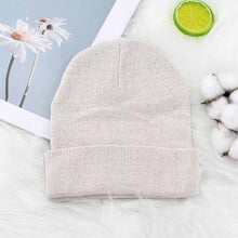 Load image into Gallery viewer, Autumn Winter Retro Solid Color Knitted Hat Bob Hat Soft Warm Knitted Cap Men Women Winter Wind Protection Warm Hat

