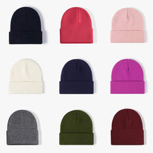 Load image into Gallery viewer, Autumn Winter Retro Solid Color Knitted Hat Bob Hat Soft Warm Knitted Cap Men Women Winter Wind Protection Warm Hat
