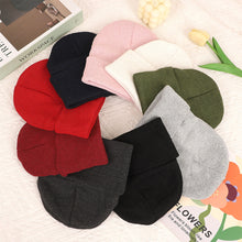 Load image into Gallery viewer, Autumn Winter Retro Solid Color Knitted Hat Bob Hat Soft Warm Knitted Cap Men Women Winter Wind Protection Warm Hat
