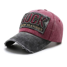Load image into Gallery viewer, Korean Version Pure Cotton Embroidered Retro Color Blocking Baseball Cap Fashion Shabby Denim Hat Men Women
