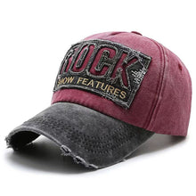 Load image into Gallery viewer, Korean Version Pure Cotton Embroidered Retro Color Blocking Baseball Cap Fashion Shabby Denim Hat Men Women
