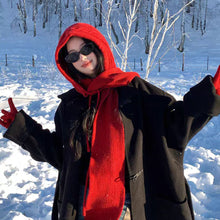 Load image into Gallery viewer, Fashionable Balaclava Solid Color Knitted Hats Scarves Winter Warm Knitted Cap Neck Protection Accessories
