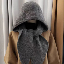 Load image into Gallery viewer, Fashionable Balaclava Solid Color Knitted Hats Scarves Winter Warm Knitted Cap Neck Protection Accessories
