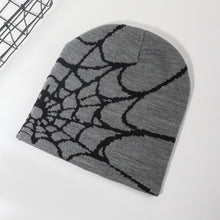 Load image into Gallery viewer, Y2K Knitted Hat Spider Web Jacquard Hat Outdoor Sports Fashion Hat Warm Hat Skullies Hat For Men Women
