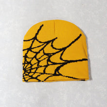 Load image into Gallery viewer, Y2K Knitted Hat Spider Web Jacquard Hat Outdoor Sports Fashion Hat Warm Hat Skullies Hat For Men Women
