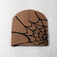 Load image into Gallery viewer, Y2K Knitted Hat Spider Web Jacquard Hat Outdoor Sports Fashion Hat Warm Hat Skullies Hat For Men Women
