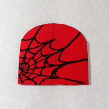 Load image into Gallery viewer, Y2K Knitted Hat Spider Web Jacquard Hat Outdoor Sports Fashion Hat Warm Hat Skullies Hat For Men Women
