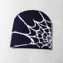 Load image into Gallery viewer, Y2K Knitted Hat Spider Web Jacquard Hat Outdoor Sports Fashion Hat Warm Hat Skullies Hat For Men Women
