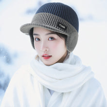Load image into Gallery viewer, Men Outdoor Activities Warm Hat Baseball Cap Ear Protecting Warm Knitted Cap Multicolored Woolen Cap
