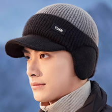 Load image into Gallery viewer, Men Outdoor Activities Warm Hat Baseball Cap Ear Protecting Warm Knitted Cap Multicolored Woolen Cap

