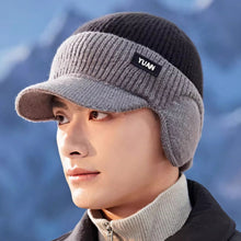 Load image into Gallery viewer, Men Outdoor Activities Warm Hat Baseball Cap Ear Protecting Warm Knitted Cap Multicolored Woolen Cap
