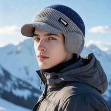 Load image into Gallery viewer, Men Outdoor Activities Warm Hat Baseball Cap Ear Protecting Warm Knitted Cap Multicolored Woolen Cap

