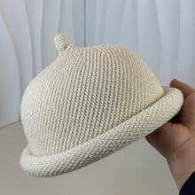 Load image into Gallery viewer, Autumn Winter Rolled-up Japanese Style Casual Hats Warm Domed Woolen Cap Knitted Melon Skin Hat Bucket Hat
