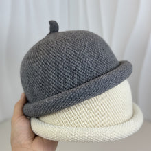 Load image into Gallery viewer, Autumn Winter Rolled-up Japanese Style Casual Hats Warm Domed Woolen Cap Knitted Melon Skin Hat Bucket Hat
