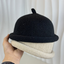 Load image into Gallery viewer, Autumn Winter Rolled-up Japanese Style Casual Hats Warm Domed Woolen Cap Knitted Melon Skin Hat Bucket Hat
