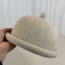Load image into Gallery viewer, Autumn Winter Rolled-up Japanese Style Casual Hats Warm Domed Woolen Cap Knitted Melon Skin Hat Bucket Hat
