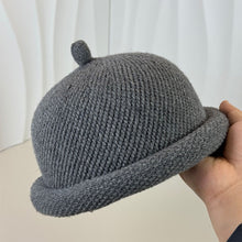 Load image into Gallery viewer, Autumn Winter Rolled-up Japanese Style Casual Hats Warm Domed Woolen Cap Knitted Melon Skin Hat Bucket Hat
