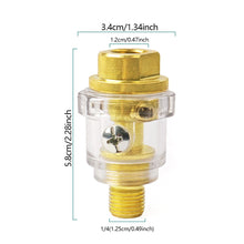 Load image into Gallery viewer, 1/4"NPT Automatic Lubrication Mini In-Line Oiler Lubricator for Pneumatic Tool Air Compressor Pipe Repair Air Tool
