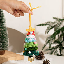 Load image into Gallery viewer, Knitted Christmas Tree with Jingle Bell Christmas Bell Hanging Decoration Wool Crochet Christmas Tree Hanging Pendant for Christmas Party

