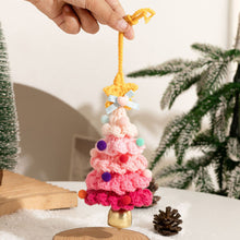 Load image into Gallery viewer, Knitted Christmas Tree with Jingle Bell Christmas Bell Hanging Decoration Wool Crochet Christmas Tree Hanging Pendant for Christmas Party

