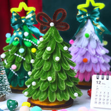 Load image into Gallery viewer, 18/20cm DIY Twist Stick Christmas Tree Mini DIY Tree Kit Twisted Xmas Tree Ornaments Table Top Figurine for Home Party Wedding Decor
