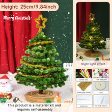 Load image into Gallery viewer, DIY Twist Stick Christmas Tree Mini DIY Tree Kit Twisted Xmas Tree Ornaments Table Top Figurine for Home Party Wedding Decor
