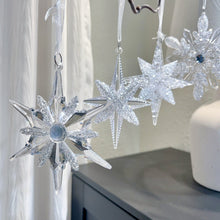 Load image into Gallery viewer, Crystal Christmas Tree Pendant Xmas Transparent Ice Hanging Snowflake Natal Ornament New Year Home Windown Decoration
