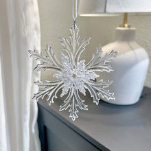 Load image into Gallery viewer, Crystal Christmas Tree Pendant Xmas Transparent Ice Hanging Snowflake Natal Ornament New Year Home Windown Decoration
