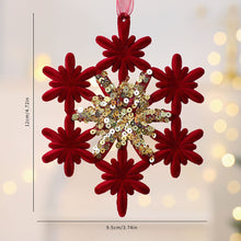 Load image into Gallery viewer, 1Pcs Christmas Hanging Decorations Red Velvet Flocked Garland Bow Tree Christmas Party Decorations Hanger Mantel Door Hanging Bell Ornament
