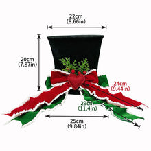 Load image into Gallery viewer, Christmas Party Decor Hat Festive Tree Topper Accessory Festive Christmas Tree Topper Hats Velvet with Bow for Home
